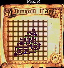 Thumbnail for a map of Floor 1 (In-Game Map) for the Genesis game Advanced Dungeons & Dragons: Eye Of The Beholder.