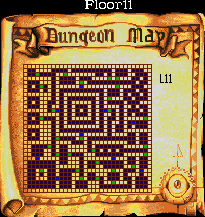 Thumbnail for a map of Floor 11 (In-Game Map) for the Genesis game Advanced Dungeons & Dragons: Eye Of The Beholder.