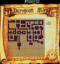 Thumbnail for a map of Floor 12 (In-Game Map) for the Genesis game Advanced Dungeons & Dragons: Eye Of The Beholder.