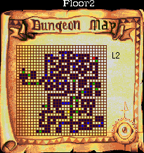 Thumbnail for a map of Floor 2 (In-Game Map) for the Genesis game Advanced Dungeons & Dragons: Eye Of The Beholder.