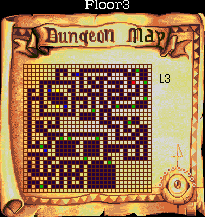 Thumbnail for a map of Floor 3 (In-Game Map) for the Genesis game Advanced Dungeons & Dragons: Eye Of The Beholder.