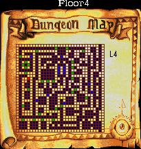 Thumbnail for a map of Floor 4 (In-Game Map) for the Genesis game Advanced Dungeons & Dragons: Eye Of The Beholder.