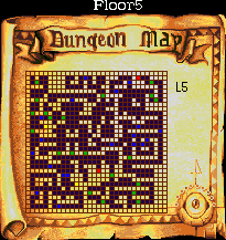 Thumbnail for a map of Floor 5 (In-Game Map) for the Genesis game Advanced Dungeons & Dragons: Eye Of The Beholder.