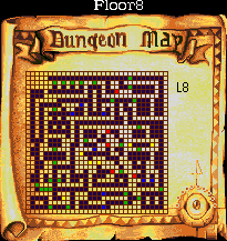 Thumbnail for a map of Floor 8 (In-Game Map) for the Genesis game Advanced Dungeons & Dragons: Eye Of The Beholder.