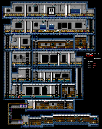 Thumbnail for a map of Stage 2-2 for the Genesis game Alien 3.