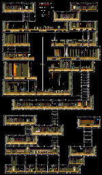 Thumbnail for a map of Stage 3-1 for the Genesis game Alien 3.