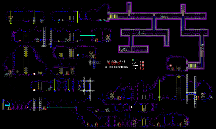 Thumbnail for a map of Stage 4-1 for the Genesis game Alien 3.