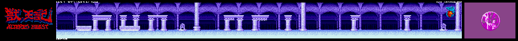 Thumbnail for a map of Round 4: Neff's Underworld Palace for the Genesis game Altered Beast.