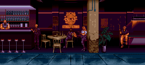 Thumbnail for a map of Scene 2: Mac's Bar for the Genesis game Art Of Fighting.