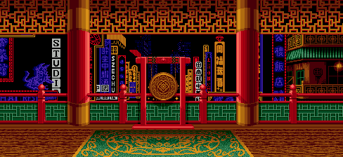Thumbnail for a map of Scene 3: Chinatown for the Genesis game Art Of Fighting.