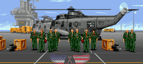 Thumbnail for a map of Scene 6: Military Base for the Genesis game Art Of Fighting.