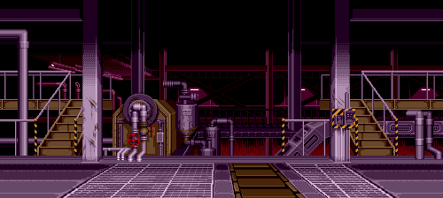 Thumbnail for a map of Scene 7: Factory for the Genesis game Art Of Fighting.