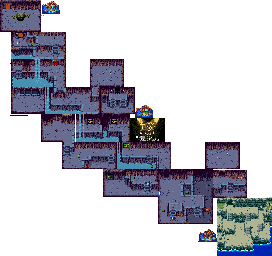 Thumbnail for a map of Beach Cave Of Mt. Ptah for the Genesis game Beyond Oasis.