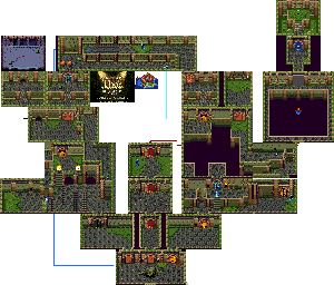 Thumbnail for a map of Forest Shrine for the Genesis game Beyond Oasis.