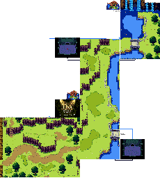 Thumbnail for a map of Grassland W. for the Genesis game Beyond Oasis.