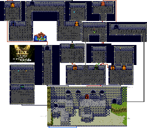 Thumbnail for a map of Mountainside Fortress for the Genesis game Beyond Oasis.