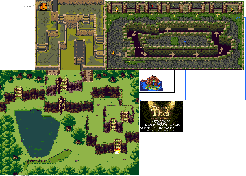 Thumbnail for a map of Northeast Campsite Courtyard for the Genesis game Beyond Oasis.