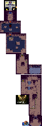 Thumbnail for a map of Waterfall Shrine for the Genesis game Beyond Oasis.