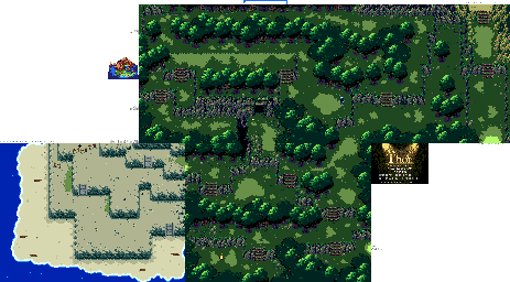 Thumbnail for a map of West Beach & Dark Forest for the Genesis game Beyond Oasis.