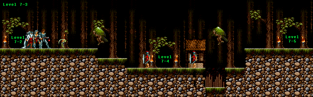 Thumbnail for a map of Level 7-3 for the Genesis game Blades Of Vengeance.