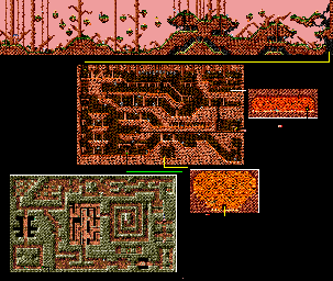 Thumbnail for a map of Stage 1: Enter The Mountains for the Genesis game Blaster Master 2.