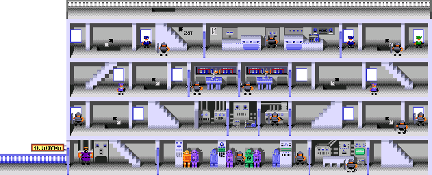 Thumbnail for a map of Stage 07 - Laboratory for the Genesis game Bonanza Bros..