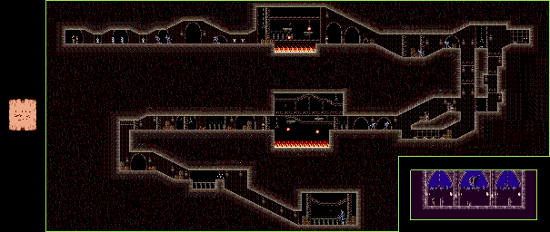 Thumbnail for a map of The Trail To Carfax Abbey 2 for the Genesis game Bram Stoker's Dracula.