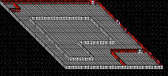 Thumbnail for a map of ECG Ship Deck 1 for the Genesis game Buck Rogers: Countdown To Doomsday.