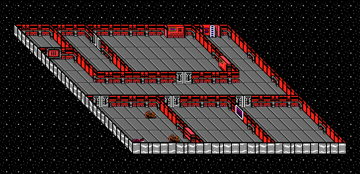 Thumbnail for a map of ECG Ship Deck 3 for the Genesis game Buck Rogers: Countdown To Doomsday.