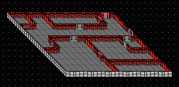 Thumbnail for a map of ECG Ship Deck 4 for the Genesis game Buck Rogers: Countdown To Doomsday.
