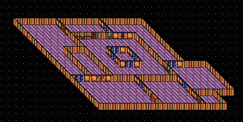 Thumbnail for a map of Mariposa Base Security L2 for the Genesis game Buck Rogers: Countdown To Doomsday.