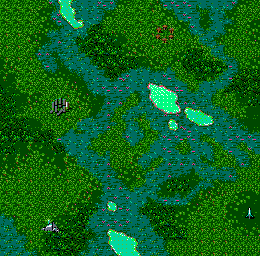 Thumbnail for a map of Venus Lowlands for the Genesis game Buck Rogers: Countdown To Doomsday.