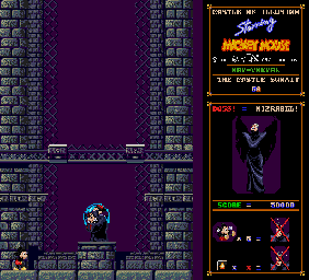 Thumbnail for a map of Level 6: The Castle Summit Mizrabel (No Background) for the Genesis game Castle Of Illusion: Starring Mickey Mouse.