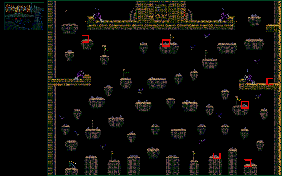 Thumbnail for a map of Dragonfly King Area 1 for the Genesis game Chakan: The Forever Man.