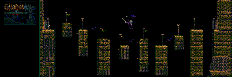 Thumbnail for a map of Dragonfly King Area 3 for the Genesis game Chakan: The Forever Man.