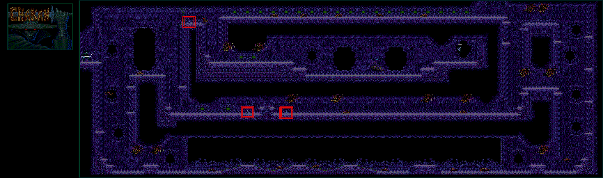 Thumbnail for a map of Spider Queen Area 1 for the Genesis game Chakan: The Forever Man.