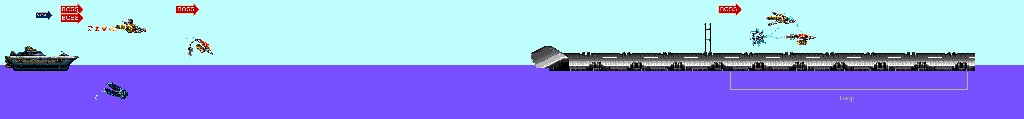 Thumbnail for a map of Stage 5C: Sea Struggle for the Genesis game Contra: Hard Corps.