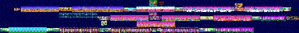 Thumbnail for a map of Planet Linoleum for the Genesis game Cosmic Spacehead.