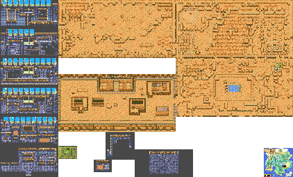 Thumbnail for a map of Camellia Desert (P) for the Genesis game Crusader Of Centy.