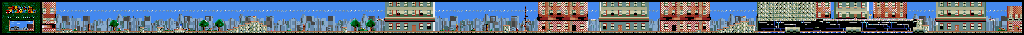 Thumbnail for a map of 2 Player Game World1 - Stage1 for the Genesis game Dashin' Desperadoes.
