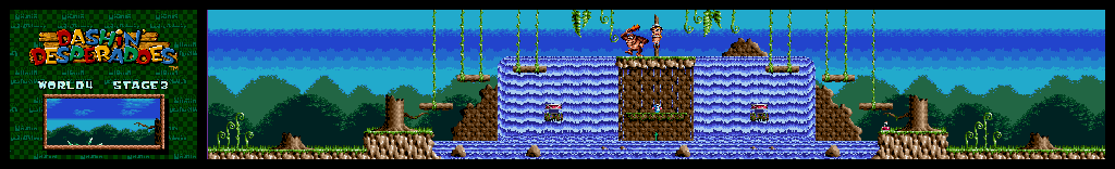 Thumbnail for a map of 2 Player Game World4 - Stage3 for the Genesis game Dashin' Desperadoes.