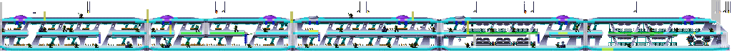 Thumbnail for a map of Monorail (Items & Collision Data) for the Genesis game Demolition Man.