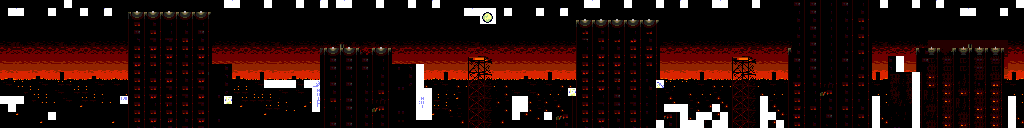 Thumbnail for a map of Rooftop (Background) for the Genesis game Demolition Man.