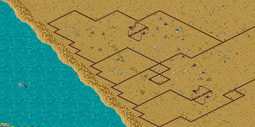 Thumbnail for a map of Campaign 1 for the Genesis game Desert Strike: Return To The Gulf.