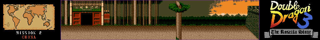 Thumbnail for a map of Mission 2: China for the Genesis game Double Dragon 3: The Rosetta Stone.
