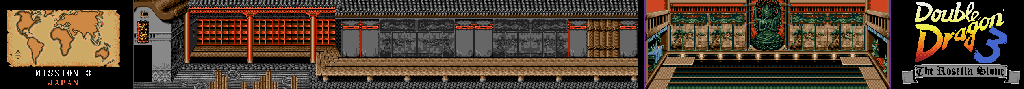Thumbnail for a map of Mission 3: Japan for the Genesis game Double Dragon 3: The Rosetta Stone.
