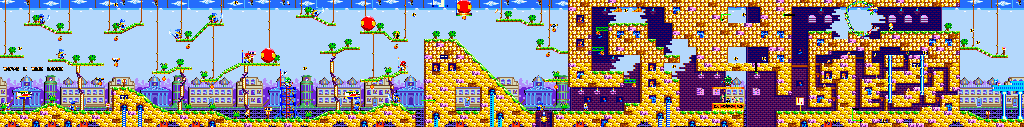 Thumbnail for a map of Scene 2-2: Toys N The Hood for the Genesis game Dynamite Headdy.