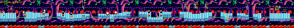 Thumbnail for a map of Scene 3-1: Down Under for the Genesis game Dynamite Headdy.