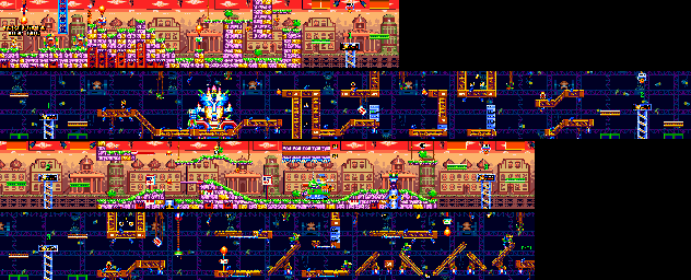 Thumbnail for a map of Scene 4-1: Terminate Her Too for the Genesis game Dynamite Headdy.