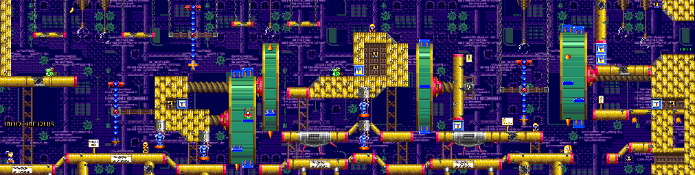 Thumbnail for a map of Scene 4-2: Mad Mechs for the Genesis game Dynamite Headdy.